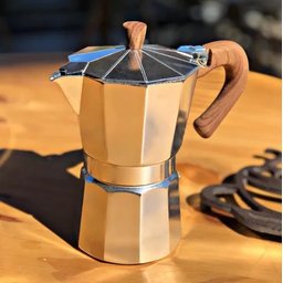 Cafeteira Italiana C/ Alça Bambu 6 Xíc - Mimo Style - 5