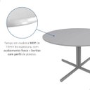 Ver imagem 5 de Mesa Reunião Redonda 1m Escritório Cinza Cristal