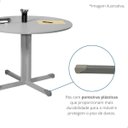 Ver imagem 4 de Mesa Reunião Redonda 1m Escritório Cinza Cristal