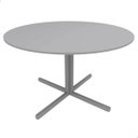 Ver imagem 1 de Mesa Reunião Redonda 1m Escritório Cinza Cristal