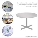Ver imagem 6 de Mesa Reunião Redonda 1m Escritório Cinza Cristal