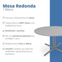 Ver imagem 3 de Mesa Reunião Redonda 1m Escritório Cinza Cristal