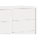 Ver imagem 4 de Cômoda 6 Gavetas Classic New Branco Fosco com Natural - MoveisAqui
