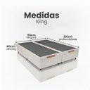 Ver imagem 4 de Base Baú Blindada Bi-Partida King com Pistões a Gás e Estrutura em Madeira Reforçada