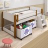 Cama Infantil Elevada 2 Baús com Rodízios Escadinha Naty  - 1