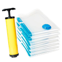 Ver imagem 1 de Kit Sacos de Armazenamento a Vácuo 60x50cm com Bomba Manual