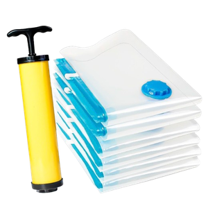 Kit Sacos de Armazenamento a Vácuo 60x50cm com Bomba Manual