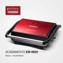Ver imagem 5 de Sanduicheira Mondial Master Press Inox Red Ceramic 1000w Vermelho/preto 127v - Pg-01-rc
