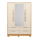Ver imagem 1 de Guarda Roupa 4 Portas Domo c/Espelho Demobile Cinamomo Off White