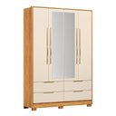 Ver imagem 2 de Guarda Roupa 4 Portas Domo c/Espelho Demobile Cinamomo Off White
