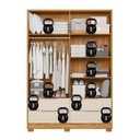 Ver imagem 7 de Guarda Roupa 4 Portas Domo c/Espelho Demobile Cinamomo Off White