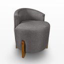 Ver imagem 5 de Puff Poltrona com Encosto Confortável Decorativa Orgânica para Recepção Linho Agatha