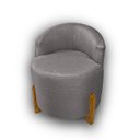 Ver imagem 1 de Puff Poltrona com Encosto Confortável Decorativa Orgânica para Recepção Linho Agatha