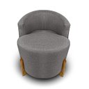 Ver imagem 4 de Puff Poltrona com Encosto Confortável Decorativa Orgânica para Recepção Linho Agatha