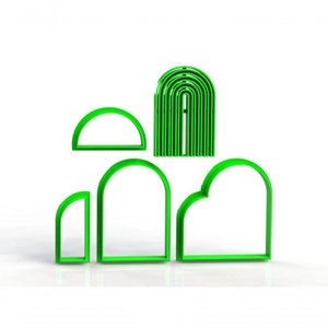 Kit Cortador Molduras Arcos Arco Íris Ieda Tamanho 9 Cm