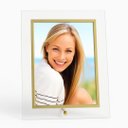 Ver imagem 1 de Porta Retrato Vidro Filete Dourado Prime para Fotos 15x20 Vertical – Tuut