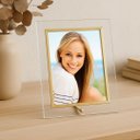 Ver imagem 2 de Porta Retrato Vidro Filete Dourado Prime para Fotos 15x20 Vertical – Tuut