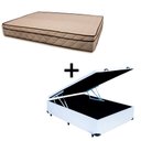 Ver imagem 1 de Cama Baú Viúva 128 Tecido Sintético Branco com Colchão Polônia Bello Box - D28 66x128x188