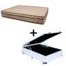 Cama Baú Viúva 128 Tecido Sintético Branco com Colchão Polônia Bello Box - D28 66x128x188 - 1