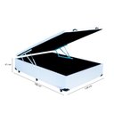 Ver imagem 3 de Cama Baú Viúva 128 Tecido Sintético Branco com Colchão Polônia Bello Box - D28 66x128x188