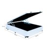 Cama Baú Viúva 128 Tecido Sintético Branco com Colchão Polônia Bello Box - D28 66x128x188 - 3