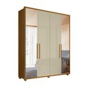 Ver imagem 1 de Guarda Roupas 100% Mdf 2 Espelhos 4 Portas 187cm Greco 182 Espazzo Madetec