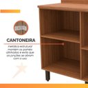 Ver imagem 6 de Balcão Gabinete de Cozinha 2 Portas com Tampo 1,20m Grécia Madeirado/off White