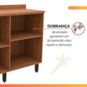 Ver imagem 7 de Balcão Gabinete de Cozinha 2 Portas com Tampo 1,20m Grécia Madeirado/off White
