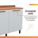 Ver imagem 5 de Balcão Gabinete de Cozinha 2 Portas com Tampo 1,20m Grécia Madeirado/off White