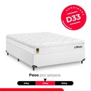 Ver imagem 5 de Cama Box Casal Couro Branco+ Colchão Life D33 Pillow Top Branco 61x138x188cm - e-Shop Casa