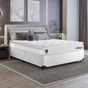 Ver imagem 6 de Cama Box Casal Couro Branco+ Colchão Life D33 Pillow Top Branco 61x138x188cm - e-Shop Casa