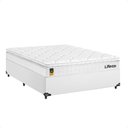 Ver imagem 1 de Cama Box Casal Couro Branco+ Colchão Life D33 Pillow Top Branco 61x138x188cm - e-Shop Casa