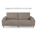 Ver imagem 6 de Sofá Privilege 3 Lugares Fixo 215cm Marrom King House