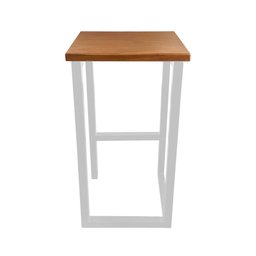 Bancada Gourmet 180cm com 3 Banquetas Industriais Bistrô Premium Base Branca - 4