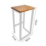 Bancada Gourmet 180cm com 3 Banquetas Industriais Bistrô Premium Base Branca - 6