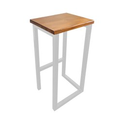 Bancada Gourmet 180cm com 3 Banquetas Industriais Bistrô Premium Base Branca - 3