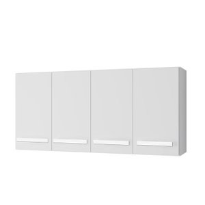 Armário Aéreo de Cozinha 120cm 4 Portas Mara Branco - Moblis