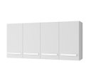 Ver imagem 1 de Armário Aéreo de Cozinha 120cm 4 Portas Mara Branco - Moblis