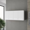 Ver imagem 2 de Armário Aéreo de Cozinha 120cm 4 Portas Mara Branco - Moblis