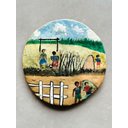 Ver imagem 2 de Prato de Parede em Barro. Artesanal. Pintado a mão. Pendurar