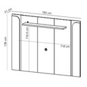 Ver imagem 4 de Painel para Tv 75 Pol com Led 180cm Maresca B02 Off White Cinamomo - Lyam Decor