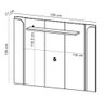 Painel para Tv 75 Pol com Led 180cm Maresca B02 Off White Cinamomo - Lyam Decor - 4