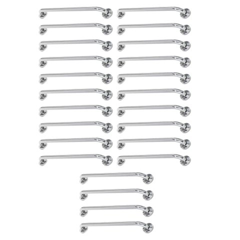 Alça de Apoio 80cm Barra Inox Kit 24 Unidades Cadeirante Idoso Gestante Acessibilidade Banheiro Box 