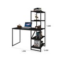 Ver imagem 3 de Escrivaninha Mesa Escritório com Estante Home Office Fit 130cm Industrial Yescasa Preto