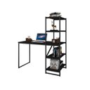 Ver imagem 2 de Escrivaninha Mesa Escritório com Estante Home Office Fit 130cm Industrial Yescasa Preto