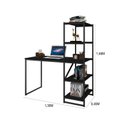 Ver imagem 3 de Escrivaninha Mesa Escritório com Estante Home Office Fit 130cm Industrial Yescasa Preto