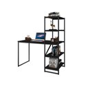 Ver imagem 2 de Escrivaninha Mesa Escritório com Estante Home Office Fit 130cm Industrial Yescasa Preto