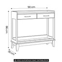 Ver imagem 5 de Aparador Sala 90cm 2 Gavetas Storage Carvalho/Preto Z25 - Mpozenato