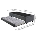 Ver imagem 4 de Bicama Box com Baú Solteiro 88x188 com Colchão Auxiliar Linho Cinza