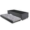 Bicama Box com Baú Solteiro 88x188 com Colchão Auxiliar Linho Cinza - 10